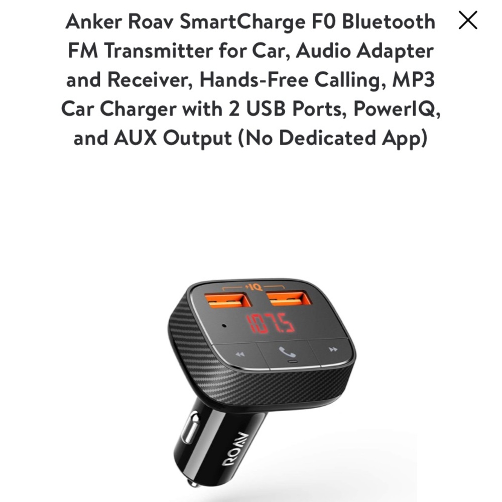 Roav iq fm transmitter. Bluetooth phone USB car charger